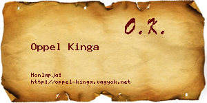 Oppel Kinga névjegykártya